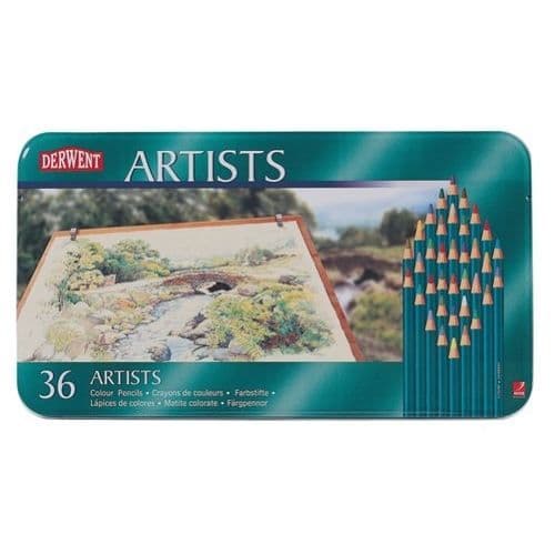 DERWENT ARTIST - FÄRG BENNER - LÅDA MED 36