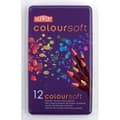 Miniatyrbild 1 av 2: Färgpennor - Derwent - Coloursoft - Förpackning med 12 - Mjuka - Blandade