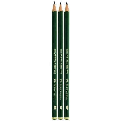 Faber-Castell 9000 Set med 3 pennor B (Tyskland Import)