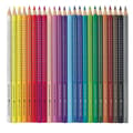 Miniatyrbild 2 av 4: Färgpennor - FABER-CASTELL - Colour Grip - 24 stycken - Assorterande färger - Tvättbara