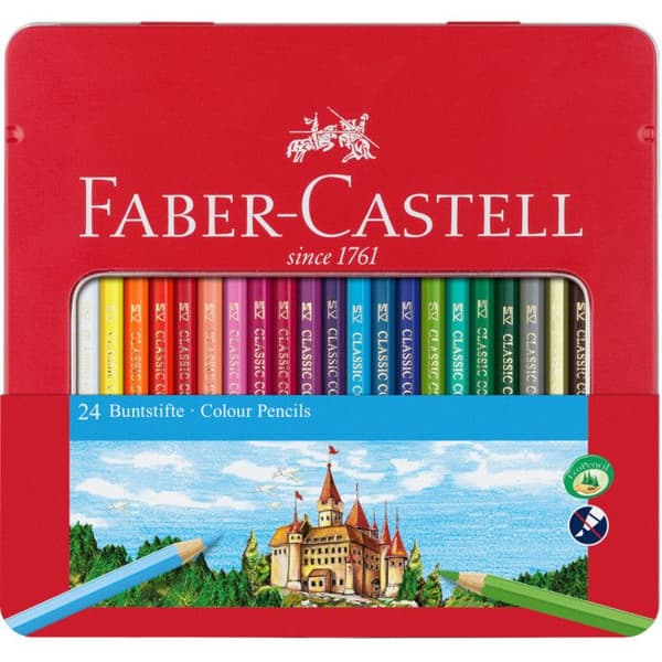 Penna - Faber-Castell - 115824 - 24 färger - Trä - Blandat