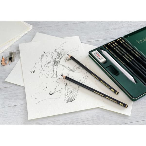 Kartong med 11 grafitpennor Pitt Graphite Matt Faber-Castell