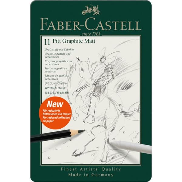 Kartong med 11 grafitpennor Pitt Graphite Matt Faber-Castell