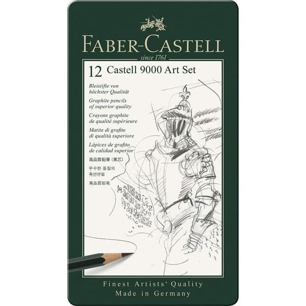Grafitpennor - FABER-CASTELL - Castell 9000 - 12 pennor - Ekologisk - Rosa cederträ