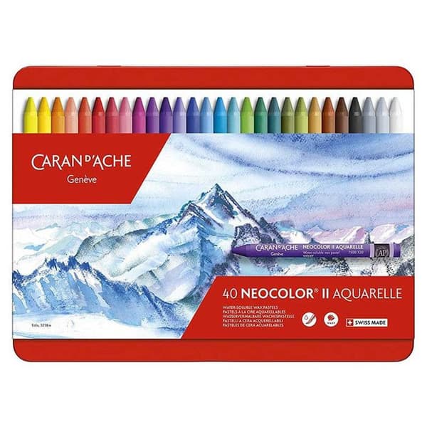 Neocolor II Box med 40 färgpennor