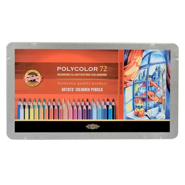 Färgpennor - Koh-I-Noor - Polycolor - Set med 72 - Granträ - Blandat