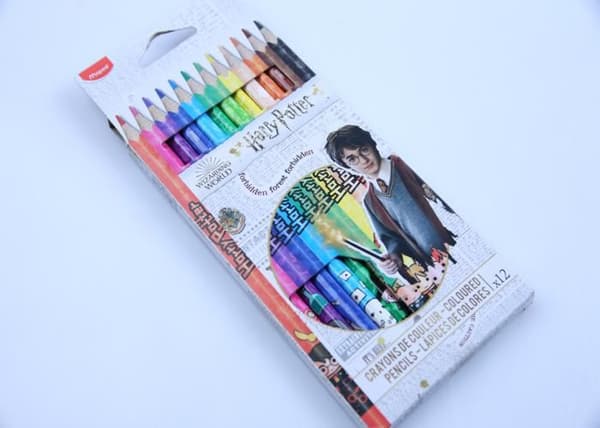 Färgpennor - Maped - Harry Potter - 12 delar - Resistent bly - Trä