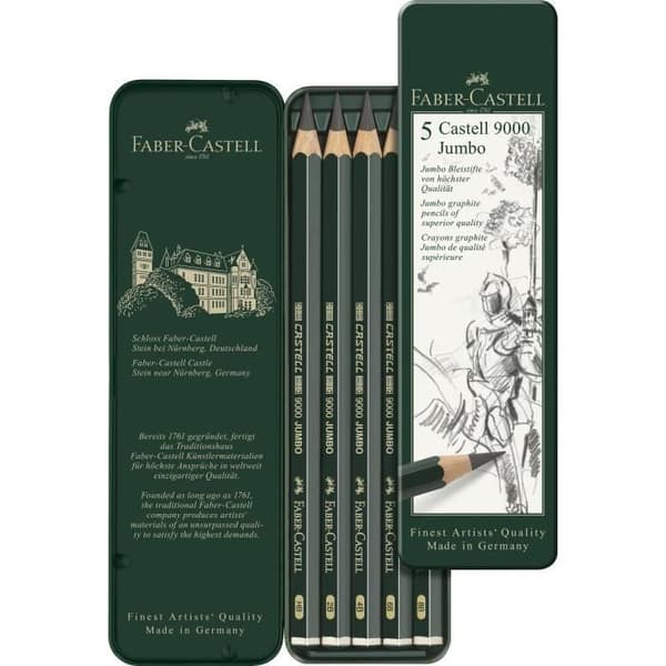 FABER-CASTELL 5 Castell 9000 Jumbo Pennor