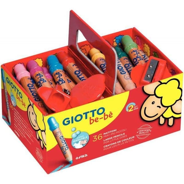 Färgpennor - GIOTTO - Maxi Schoolpack - 36 pennor - 3 pennvässare - PEFC