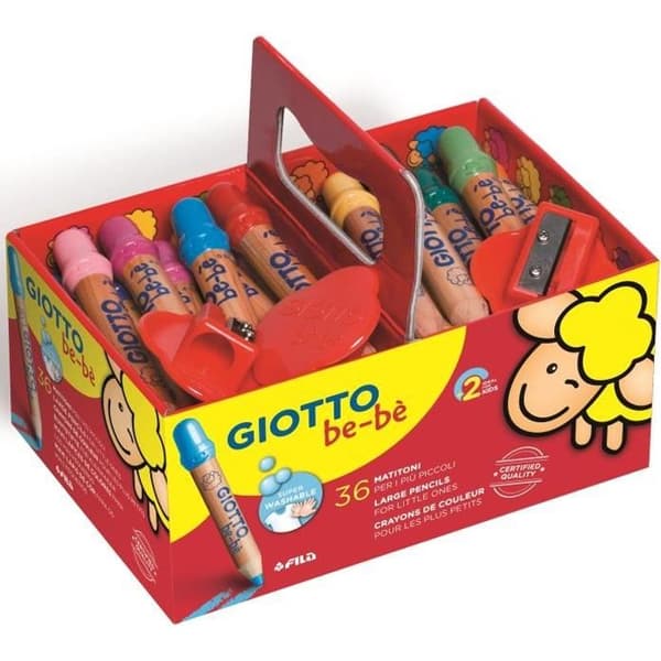 Färgpennor - GIOTTO - Maxi Schoolpack - 36 pennor - 3 pennvässare - PEFC