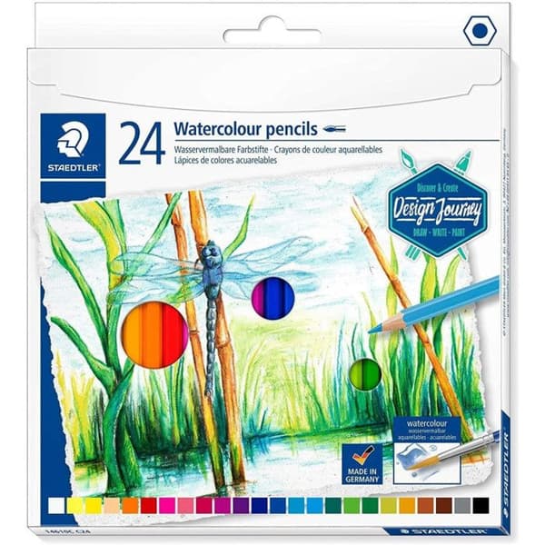 24 färgpennor - Aquarellbara - Assorterade - Staedtler - Design Journey