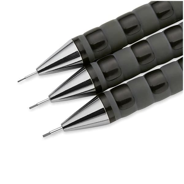 rOtring Tikky, set med 3 mekaniska pennor Svart, HB 0,35/0,5/0,7 mm, transparent fodral