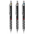 Miniatyrbild 1 av 4: rOtring Tikky, set med 3 mekaniska pennor Svart, HB 0,35/0,5/0,7 mm, transparent fodral