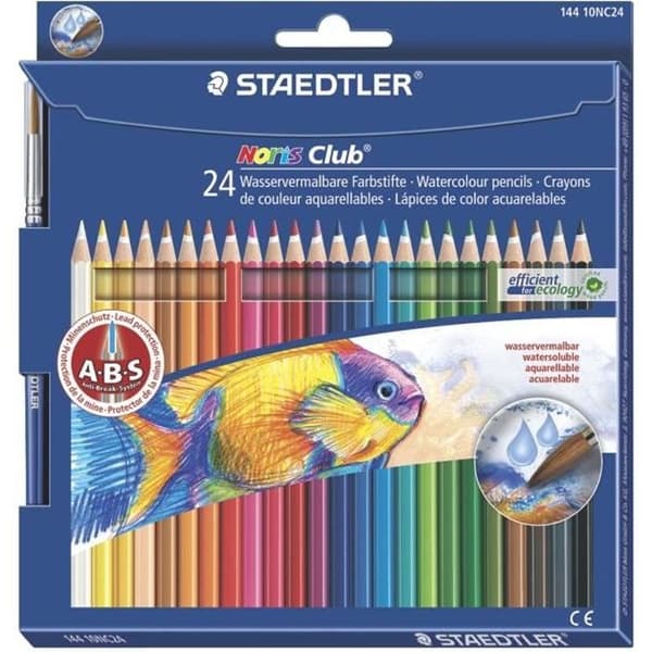 STAEDTLER 24 Akvarellpennor + Pensel