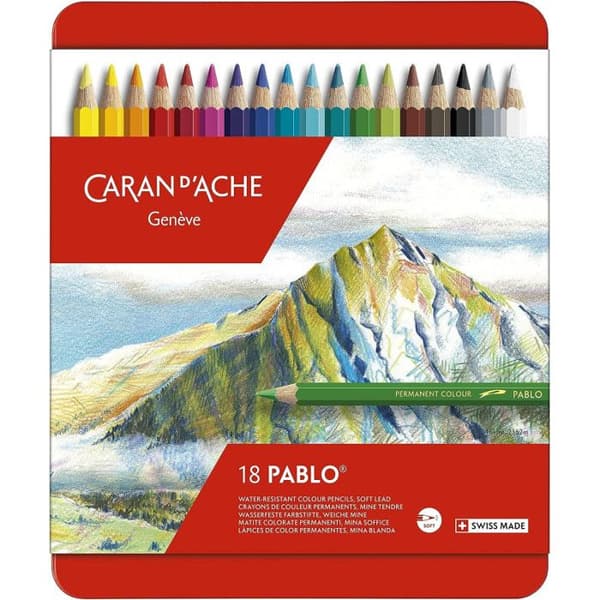 Caran d'Ache: Pablo Färgpenna: Set med 18