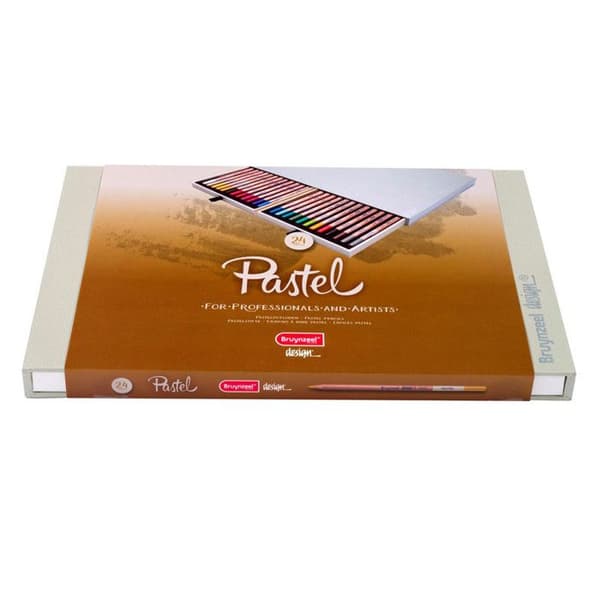 Pastellkritor - Bruynzeel - Box med 24 - Assorterande färger - Hög kvalitet - Spetsens finhet