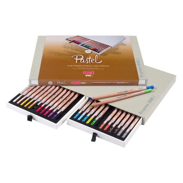 Pastellkritor - Bruynzeel - Box med 24 - Assorterande färger - Hög kvalitet - Spetsens finhet