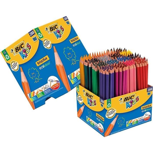Bic Kids Evolution färgpennor i olika färger (paket med 288) - 907901