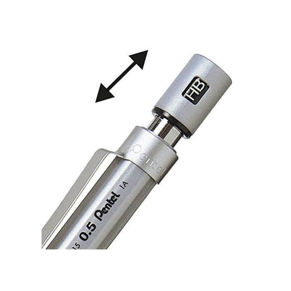 Porteminer - Pentel - GRAPHGEAR 500 - Tjocklek 0,5mm - Färg silver/svart - Både för män och kvinnor