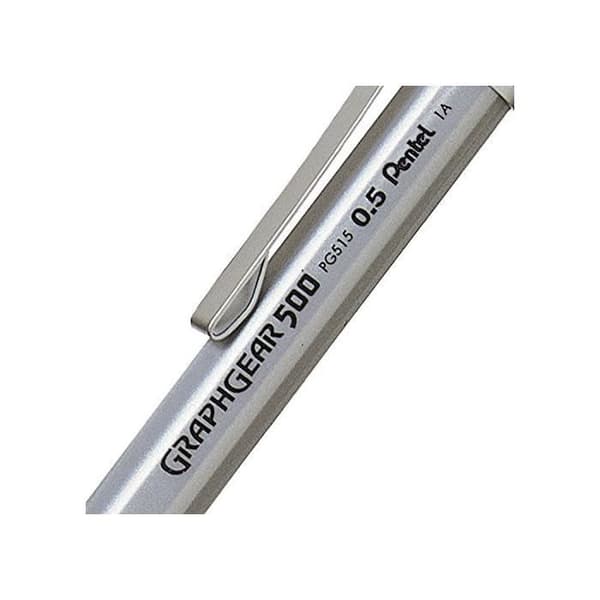 Porteminer - Pentel - GRAPHGEAR 500 - Tjocklek 0,5mm - Färg silver/svart - Både för män och kvinnor