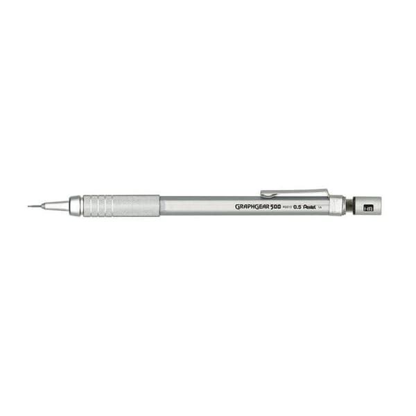 Porteminer - Pentel - GRAPHGEAR 500 - Tjocklek 0,5mm - Färg silver/svart - Både för män och kvinnor