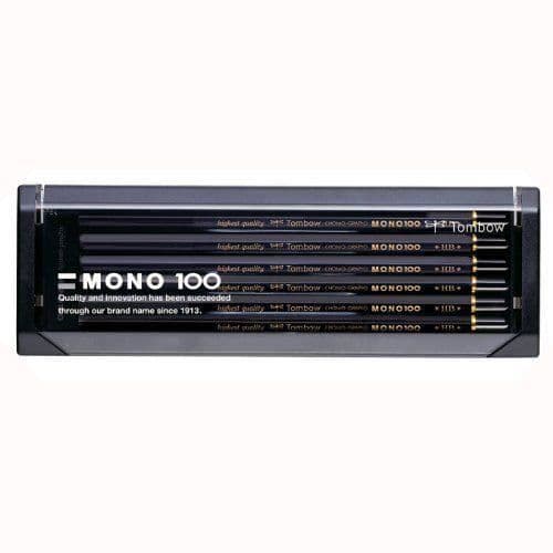 Tombow Set om 12 MONO 100 penna, hexagonal, hårdhetsgrad: HB