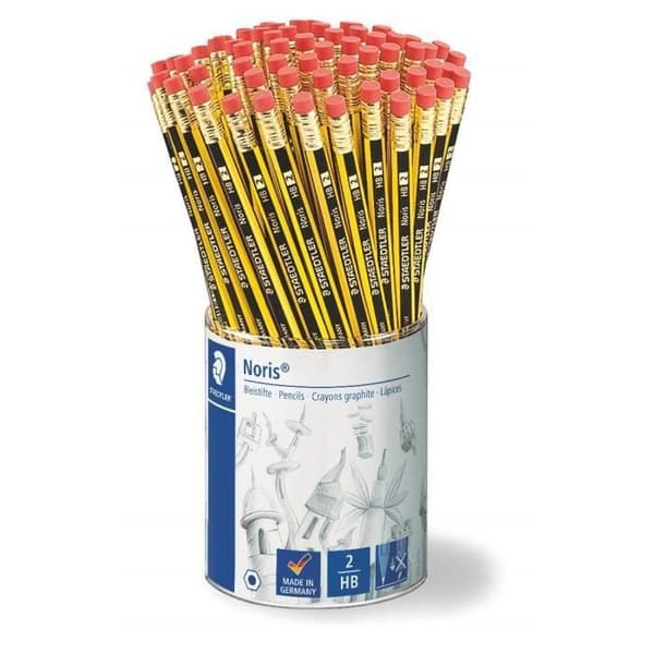 Noris® 122 - Cup 6 dz grafitpennor HB gummispets