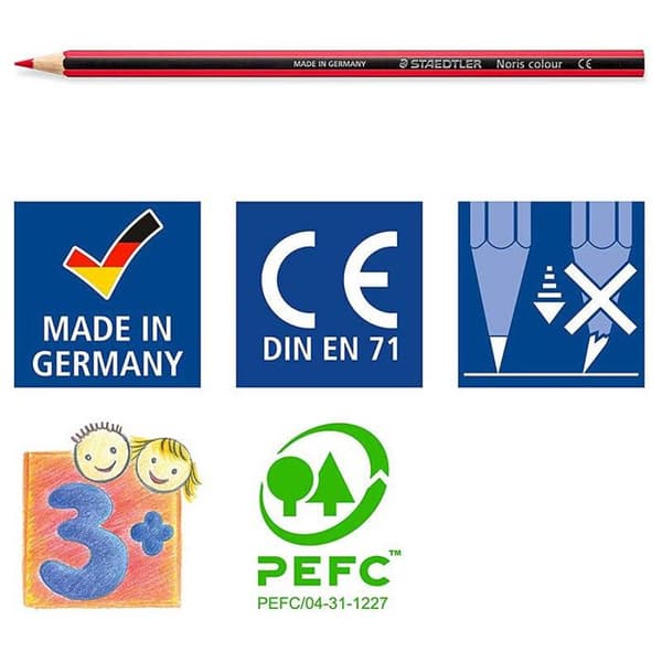 Färgpennor - STAEDTLER - 36 färger - WOPEX - Bruchbeständig - Rutschfria