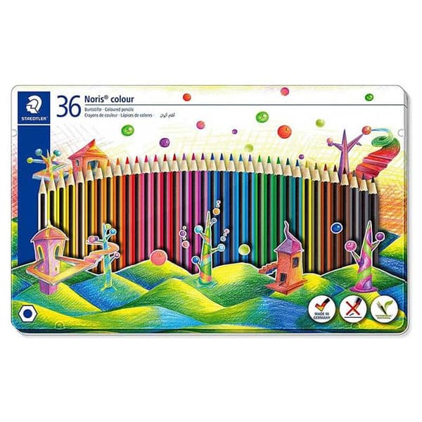 Färgpennor - STAEDTLER - 36 färger - WOPEX - Bruchbeständig - Rutschfria