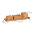 Miniatyrbild 4 av 6: Relaxdays Desk Organizer, bordsförvaring i set om 4, penna, brevhållare, korthållare, bambu, natur