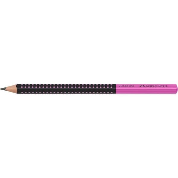 Färgkrita grafit - FABER-CASTELL - Jumbo GRIP TVÅ TONER - Rosa - Tjocklek på spets 3,25 mm - Triangulär