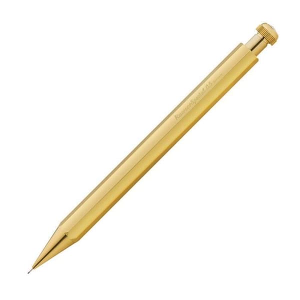 KAWECO SPECIAL mekanisk penna i mässing 0,5 mm med suddgummi - Art. 10001386