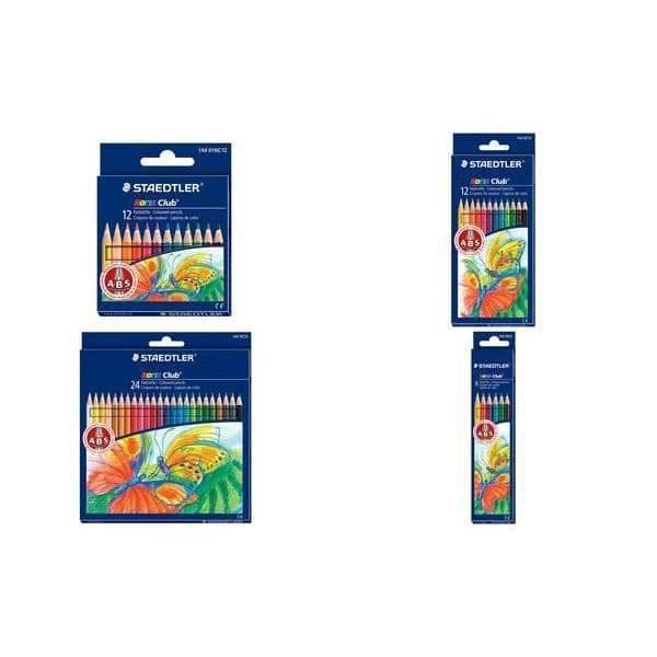 Färgpennor - STAEDTLER - NORIS CLUB - Förpackning med 12 - Stift 3,0 mm - Blandat, Barn