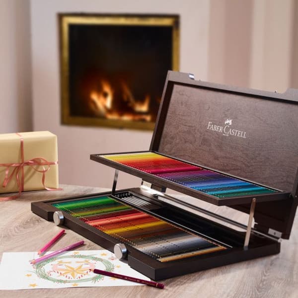 Coffret med 120 färgpennor Polychromos - FABER-CASTELL - Flerfärgad - Kvalitetsspitspenna