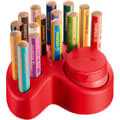 Miniatyrbild 2 av 6: Multitalangerade kritor - STABILO - Woody 3in1 - 15 kritor - Inkluderar pennvässare - Förvaringskorg