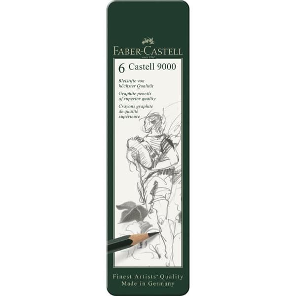 FABER-CASTELL 6 Castell 9000 grafitpennor