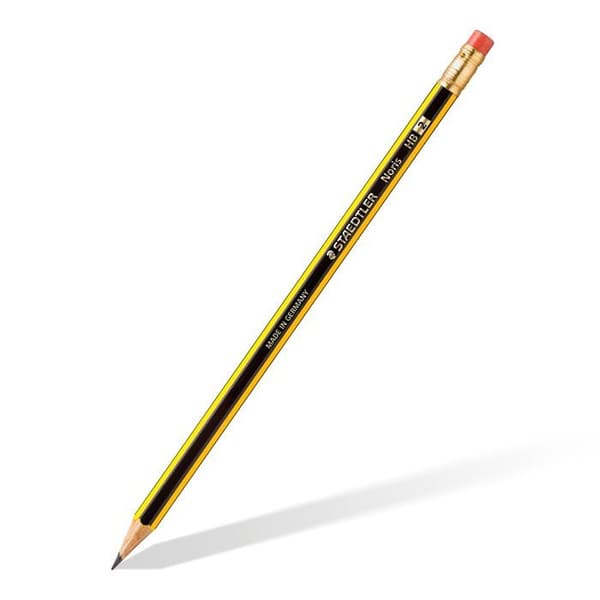 Grafitpenna - Staedtler bly - 122-2BK10D - Paket med 10 HB grafitpennor med suddgummi spets