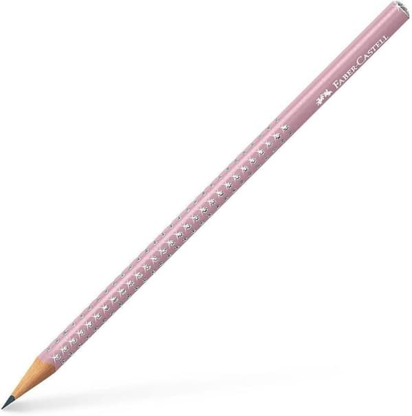 Grafitkritor - Faber-Castell - Rosa/kokosnöt-set - 2 x kritor - 1 x suddgummi - 1 x blyertssuddig