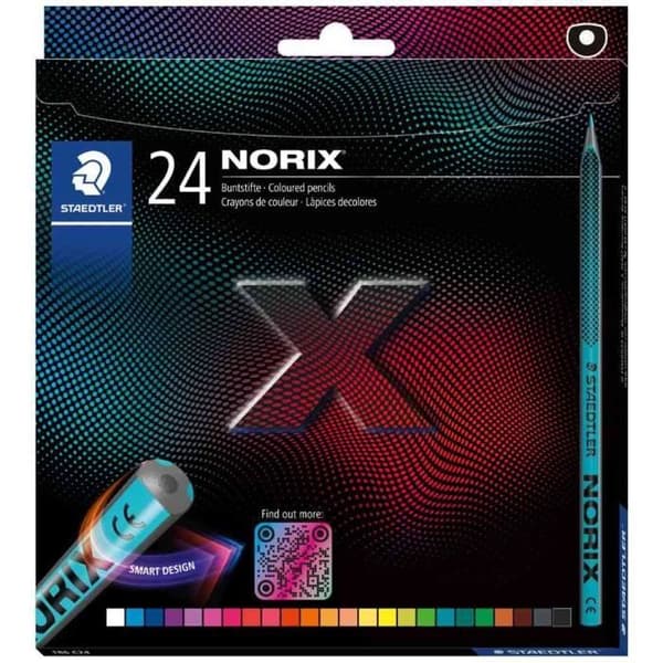 Färgpennor NORIX, kartongförpackning med 24 st.