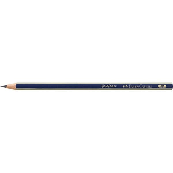 Grafitpenna - 6B - Grå - Goldfaber 1221 - Faber-Castell