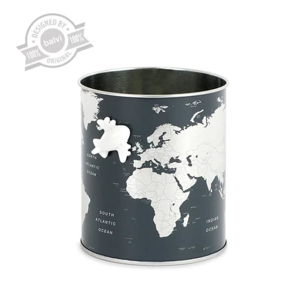 Pewter Globe pennhållare