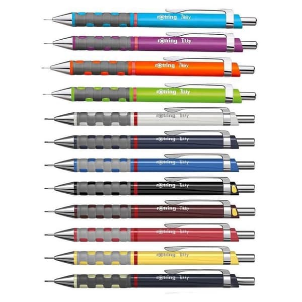 rOtring Tikky färgkodad mekanisk penna, svart kropp - 0,35 mm