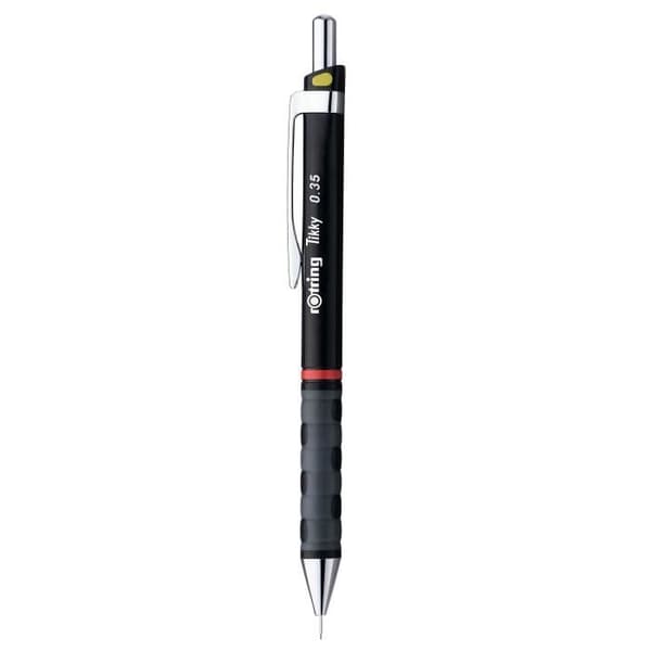 rOtring Tikky färgkodad mekanisk penna, svart kropp - 0,35 mm