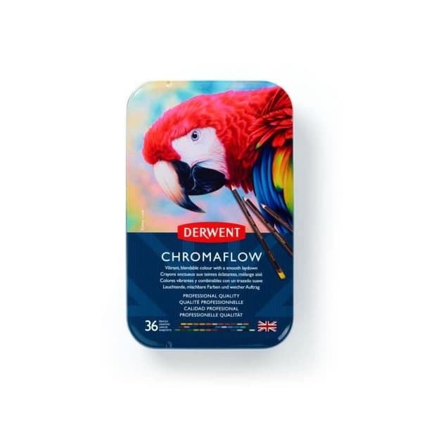 Derwent Chromaflow, låda med 36 färgpennor, professionell kvalitet, 2306012