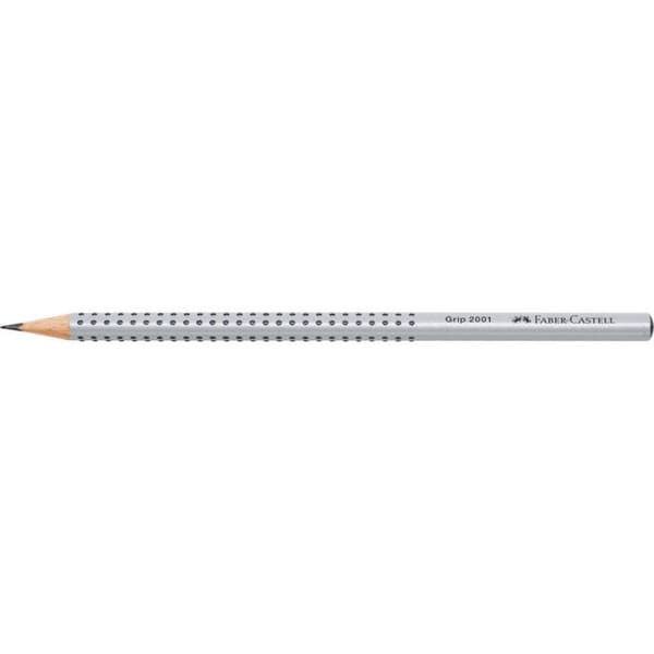 Färgpenna - Faber-Castell - Grip 2001 - HB - Tjocklek 2 mm - Lackad Silver