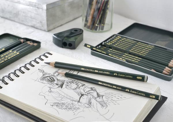 Grafitpenna - Faber-castell bly - B-9000-3H - b-9000 - 3H - Blisterförpackning med 1 CASTELL 9000, 3H grafitpenna.