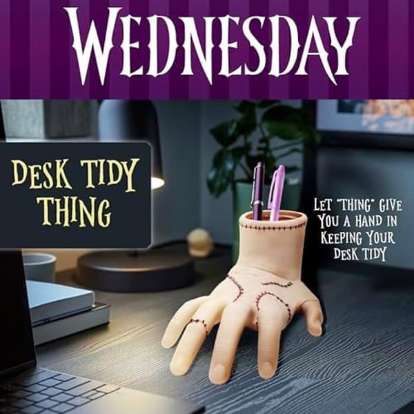 Wednesday Thing 15Cm pennkruka - Iskall hand - Vit