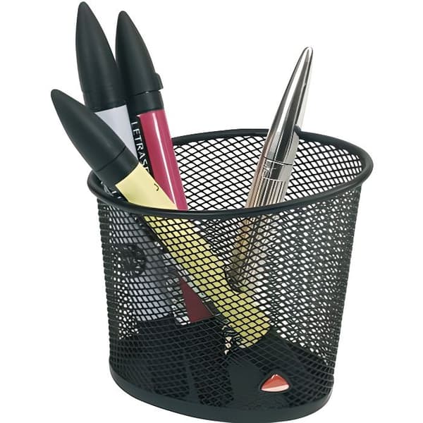 Black Mesh Metal Pencil Pot - ALBA - MESHCUP N