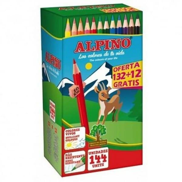 Färgpenna - Alpino oljig krita - C0131144 - Festival färgpennor 144 enheter