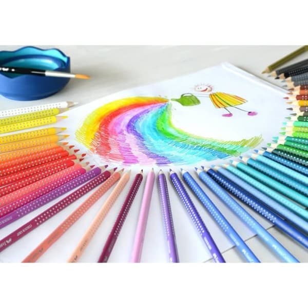 FABER-CASTELL Kartong med 48 färgpennor Color Grip - Diverse färger